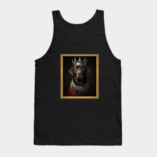 Majestic Chocolate Labrador Retriever - Medieval English Queen (Framed) Tank Top